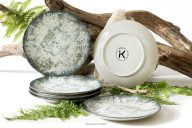 Porcelánový dezertný tanier boho green 6 ks.