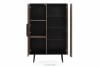 LANDI Veľká skriňa na vysokých nohách čierna/hnedá - obrázok 4