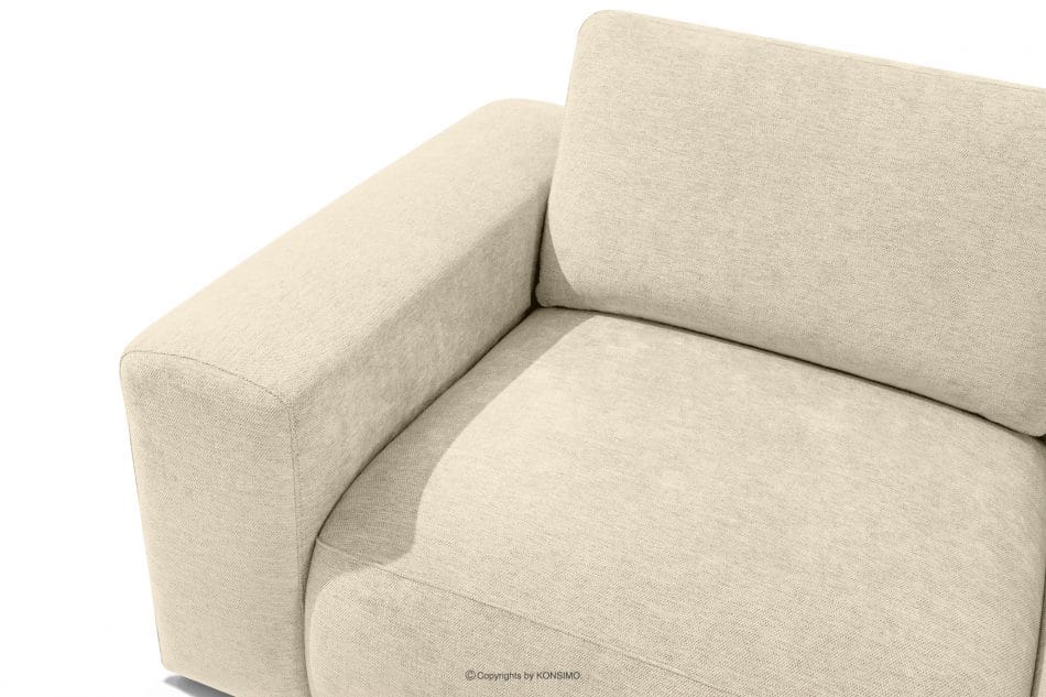 ZUCCO Veľká rohová rozkladacia pohovka šenil/velúr krémová vľavo krémová - obrázok 5