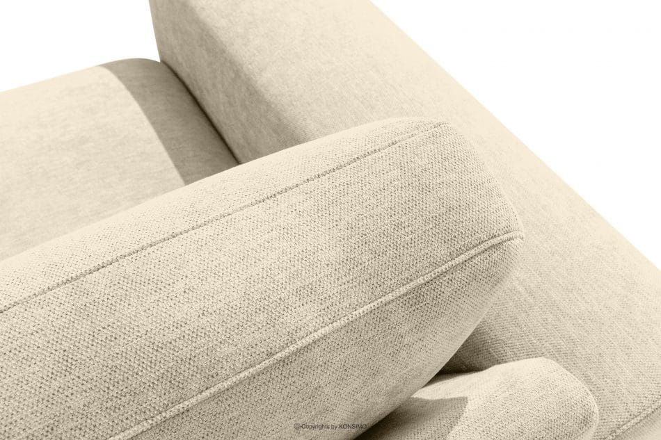 ZUCCO Veľká rohová rozkladacia pohovka šenil/velúr krémová vľavo krémová - obrázok 6