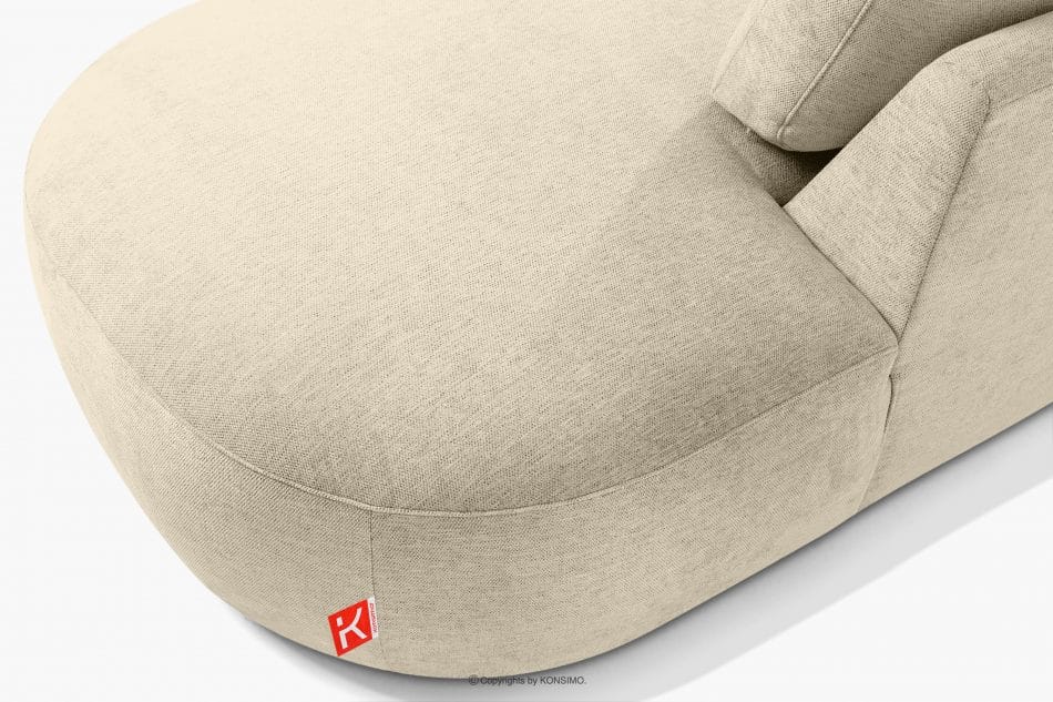 ZUCCO Veľká rohová rozkladacia pohovka šenil/velúr krémová vľavo krémová - obrázok 8