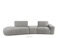 Pohovka zo šenilovej a velúrovej tkaniny modular svetlo sivá