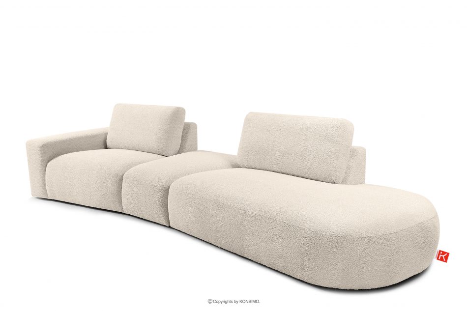 ZUCCO Organická modulová pohovka boucle svetlá béžová svetlo béžová - obrázok 2