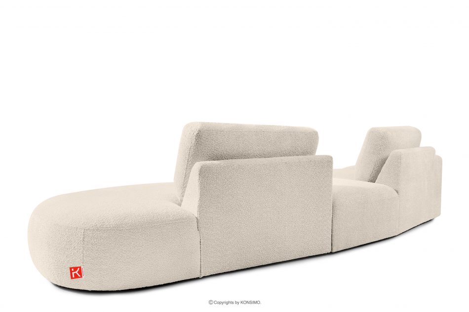 ZUCCO Organická modulová pohovka boucle svetlá béžová svetlo béžová - obrázok 3