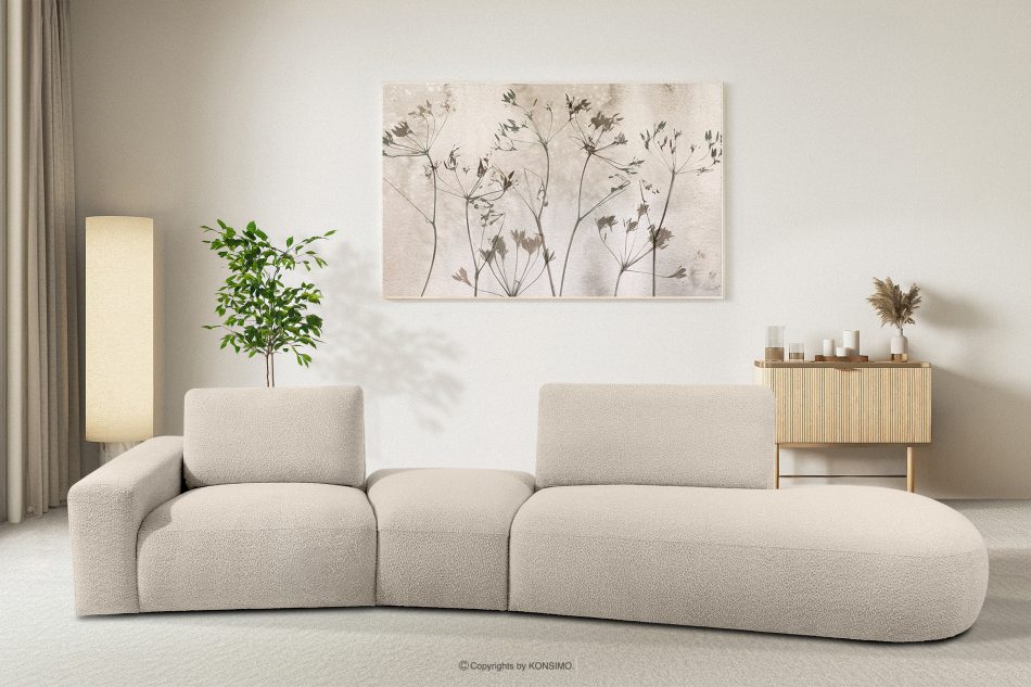 ZUCCO Organická modulová pohovka boucle svetlá béžová svetlo béžová - obrázok 12