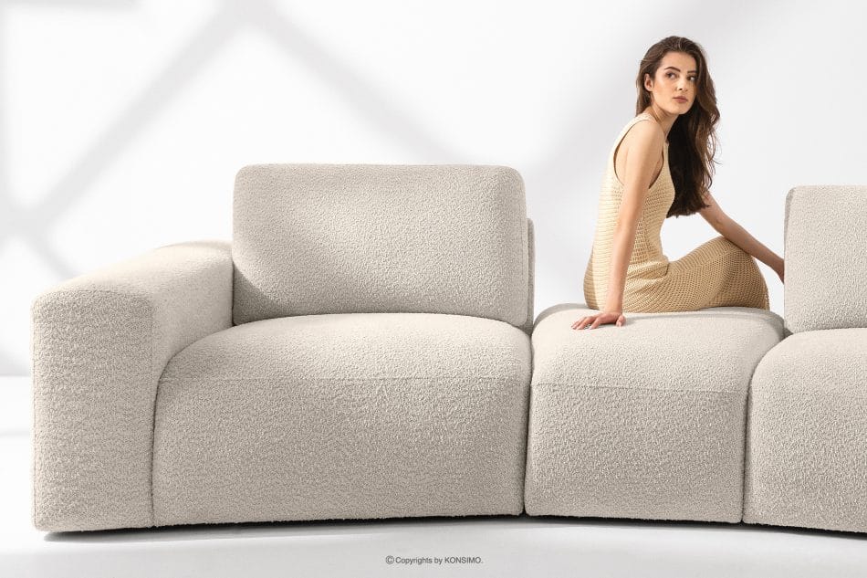 ZUCCO Organická modulová pohovka boucle svetlá béžová svetlo béžová - obrázok 15