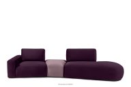 Modulárna pohovka organický velúr fialová/ružová
