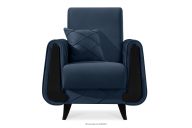 Zamatové elegantné kreslo tmavomodré