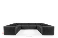 Veľké boho rohové „U“ z pletenej námorníckej tkaniny