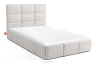 Posteľ 120 cm z látky boucle biela