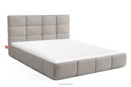 Posteľ 140 cm z látky boucle svetlosivá