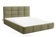Posteľ 140 cm z látky boucle zelená
