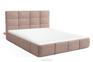 Posteľ 140 cm z látky boucle ružová