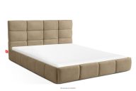 Posteľ 160 cm z látky boucle žltá/béžová