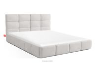 Posteľ 160 cm z látky boucle biela