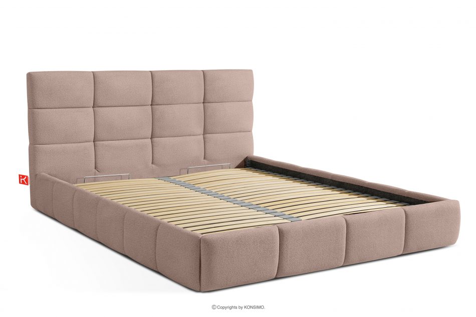 ALTOS Posteľ 160 cm z látky boucle ružová ružová - obrázok 2