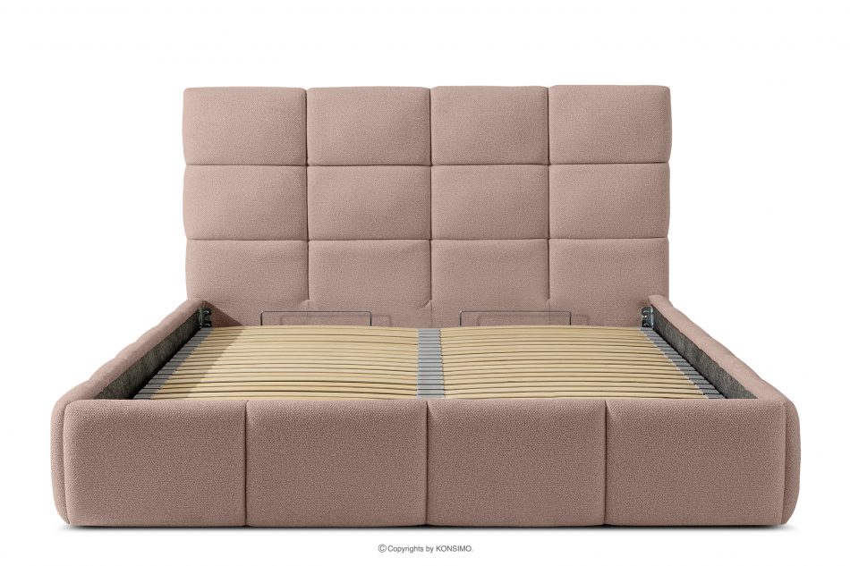 ALTOS Posteľ 160 cm z látky boucle ružová ružová - obrázok 3