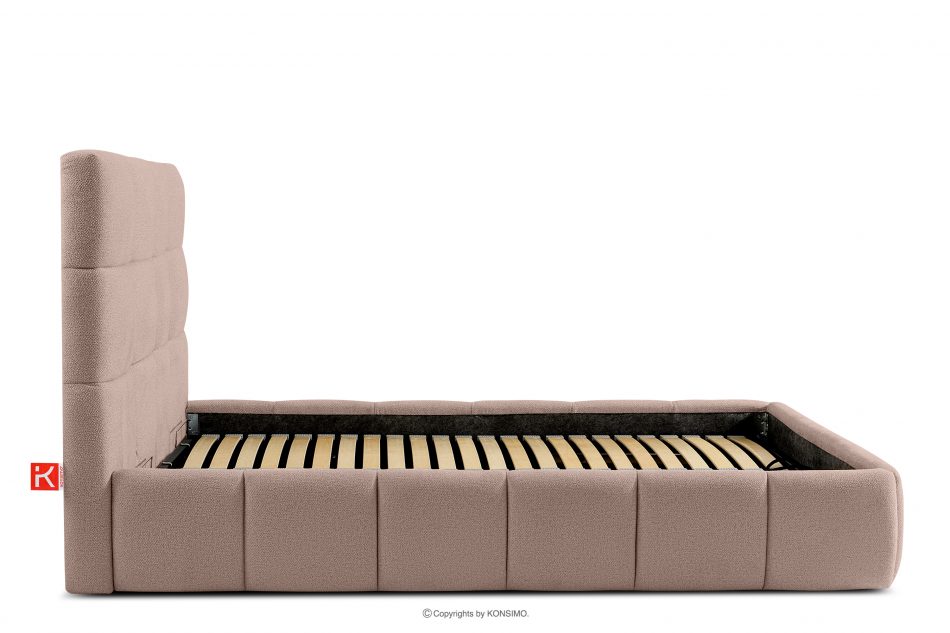 ALTOS Posteľ 160 cm z látky boucle ružová ružová - obrázok 4