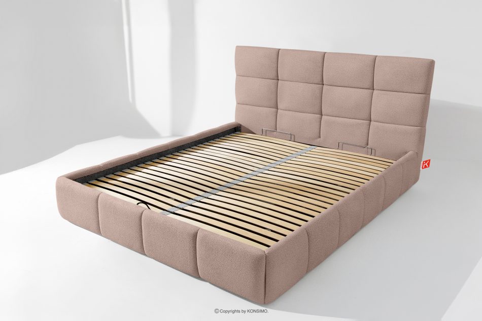 ALTOS Posteľ 160 cm z látky boucle ružová ružová - obrázok 10