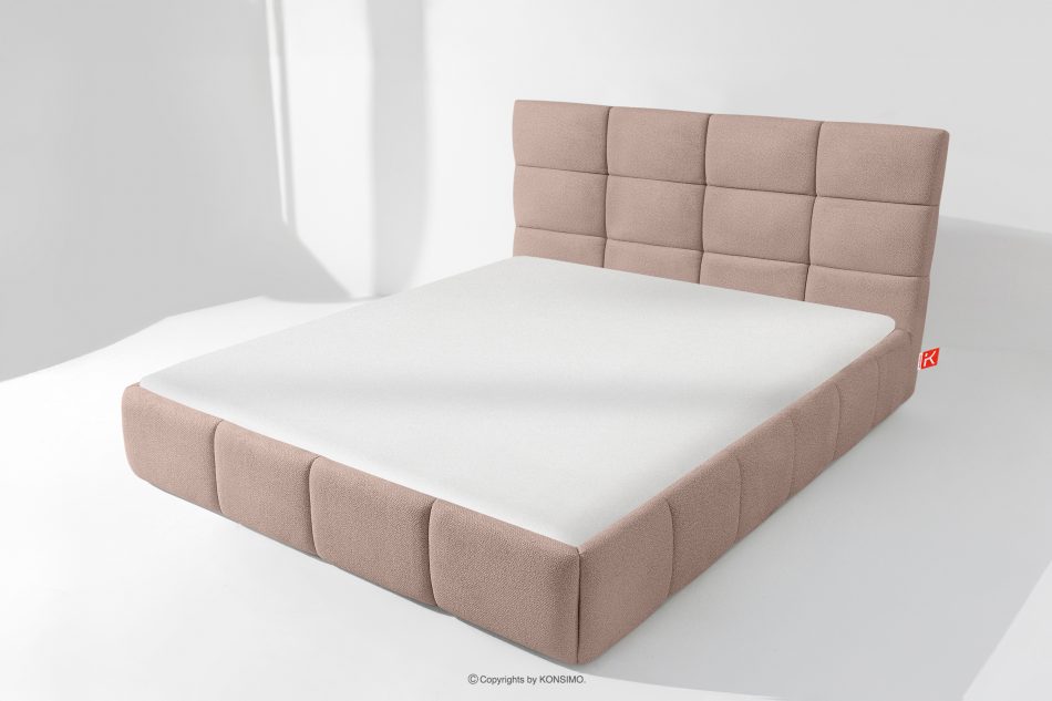 ALTOS Posteľ 160 cm z látky boucle ružová ružová - obrázok 11