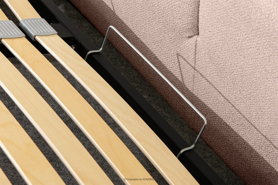 ALTOS Posteľ 160 cm z látky boucle ružová ružová - obrázok 13