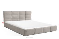 Posteľ 180 cm z látky boucle svetlosivá
