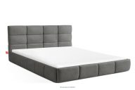 Posteľ 180 cm z tkaniny boucle tmavosivá