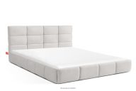 Posteľ 180 cm z látky boucle biela