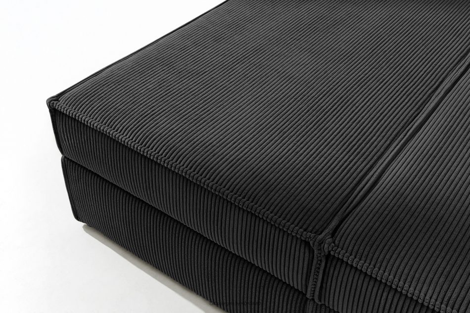 ROTI Kontinentálna posteľ s topperom 140 cm z manšestrovej tkaniny tmavosivej farby tmavosivá - obrázok 9