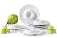 Šálka na vajíčka 6 ks porcelánová biela