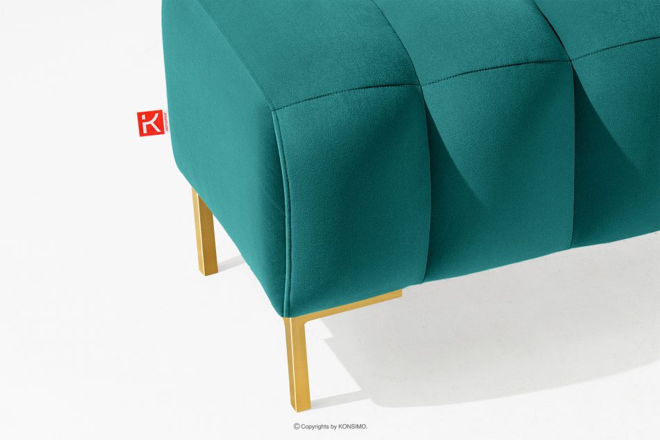 PECCO II Puf na vysokých zlatých nohách elegantný morský morská - obrázok 3