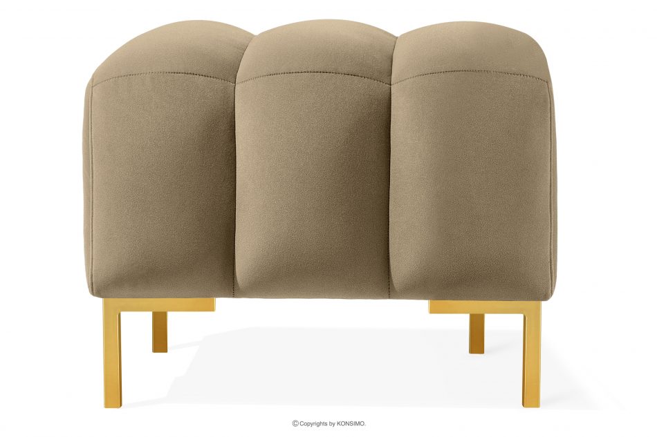 PECCO II Zlatý puf na vysokých nohách elegantný béžový béžová - obrázok 2