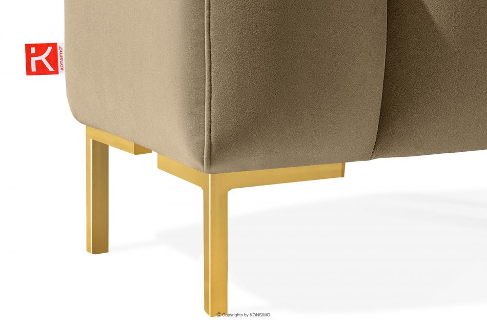 PECCO II Zlatý puf na vysokých nohách elegantný béžový béžová - obrázok 5