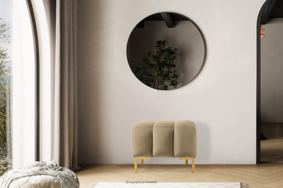 PECCO II Zlatý puf na vysokých nohách elegantný béžový béžová - obrázok 6