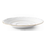 Klasický porcelánový tanier biela/zlatá línia
