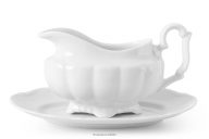 Klasická porcelánová misa s tanierom biela