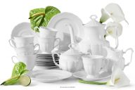 Porcelánová kávová súprava Classic 6 osôb (21 ks) biela