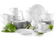 Porcelánová kávová súprava Classic 12 osôb (39 ks) biela