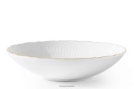 Hlboký tanier z porcelánu zlatá línia