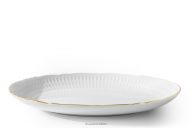 Omáčkový tanier z porcelánu zlatá línia