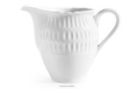 Porcelánová šľahačka na mlieko biela
