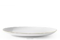 Porcelánový servírovací tanier zlatá línia
