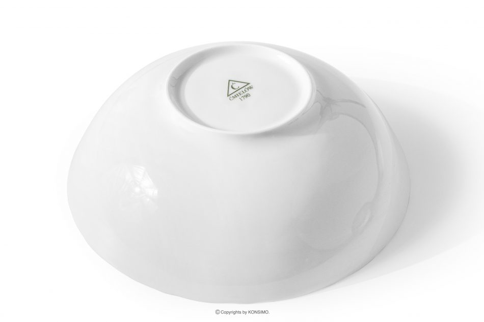 CMIELOW SOFIA Porcelánová šalátová misa biela biela/zlatá - obrázok 4