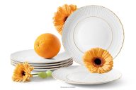 Porcelánový dezertný tanier zlatá línia 6 ks.