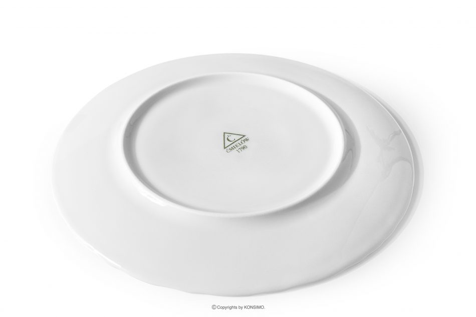 CMIELOW SOFIA Porcelánový dezertný tanier zlatá línia 6 ks. biela/zlatá - obrázok 5