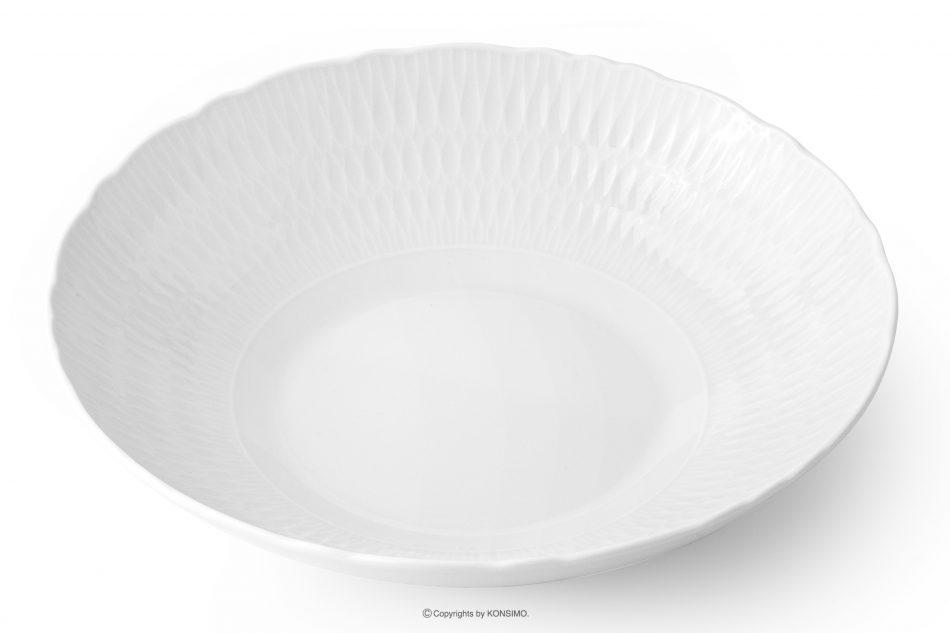 CMIELOW SOFIA Porcelánový hlboký tanier biely 6 ks. biela - obrázok 3