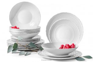 CMIELOW SOFIA, https://konsimo.sk/kolekcie/cmielow-sofia/ Elegantná porcelánová jedálenská súprava biela 6 os (18 ks.) biela - obrázok