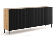 Izbová komoda na zlatých nožičkách dub artisan/keramická
