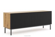 Široká RTV skrinka na zlatých nohách dub artisan/hardware