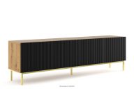 RTV skrinka 200cm pre TV dub artisan/čierna